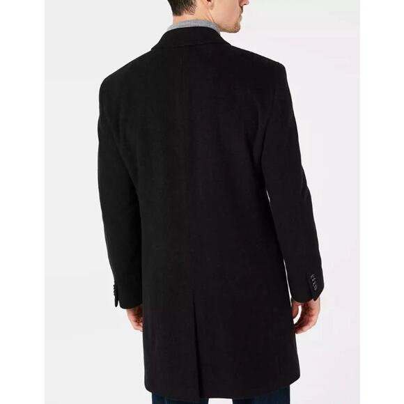 Nautica Men's Barge Classic Fit Wool/Cashmere Blend Solid Overcoat Size S38 - Picture 2 of 5